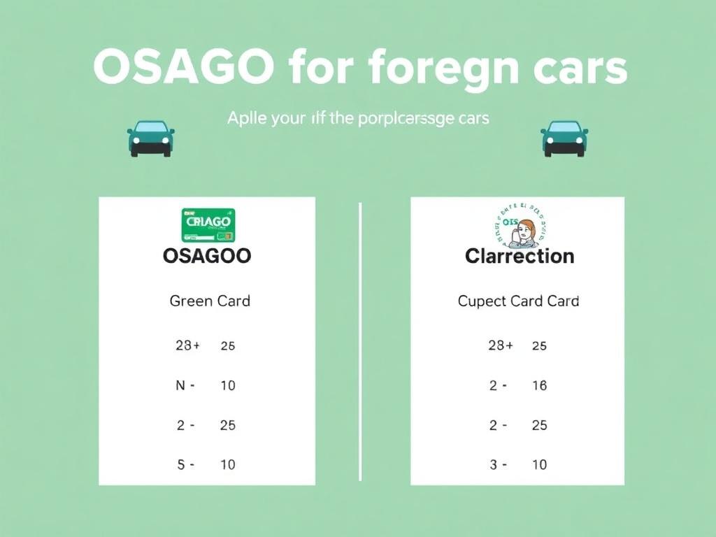 ОСАГО для иностранных автомобилей | Как оформить. Сравнение: ОСАГО vs Green Card — наглядная таблица